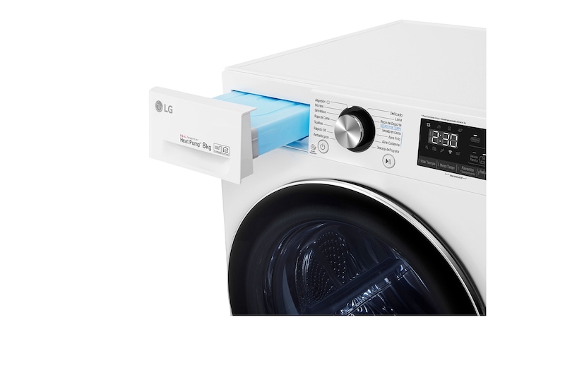 LG Secadora 8kg, C, con Bomba de calor Dual Inverter, Blanca, Serie 900, RC80V9AV2W