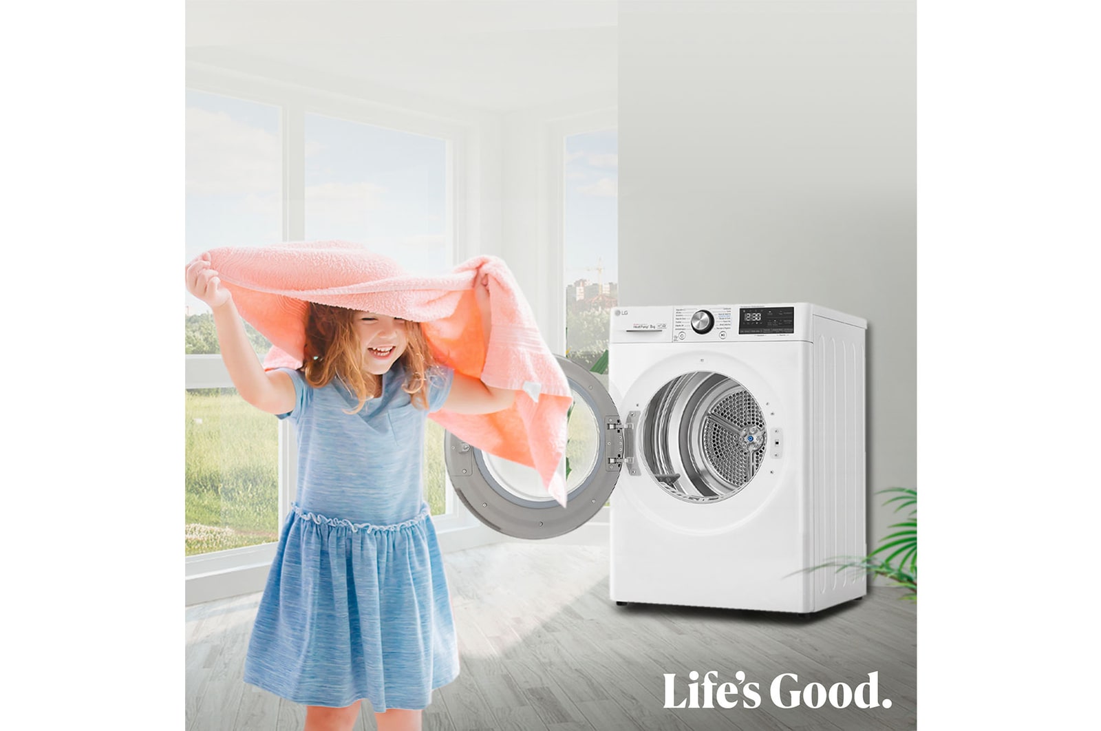 LG Secadora 8kg, C, con Bomba de calor Dual Inverter, Blanca, Serie 900, RC80V9AV2W