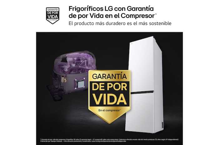 frigorificos LG con Garantia de por Vida en el Compresor