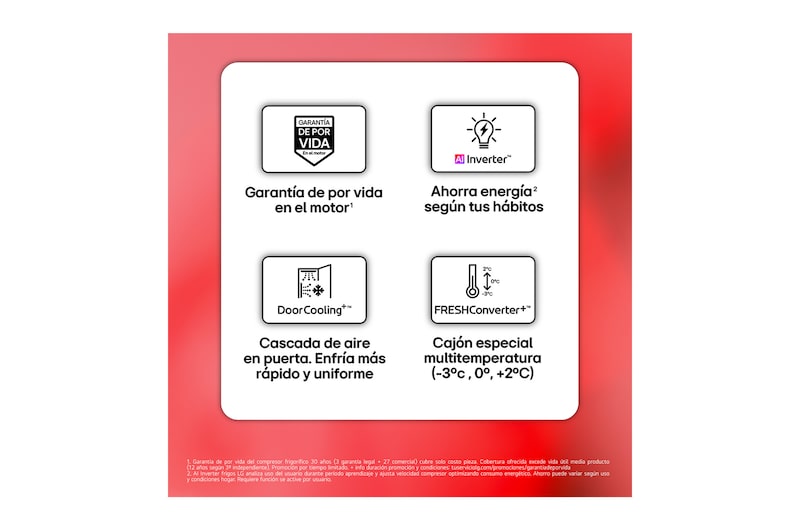 Frigorífico Combi | LG DoorCooling+, 2,03m, capacidad de 375l, Serie 700, Clasificación C Acero texturizado antihuellas