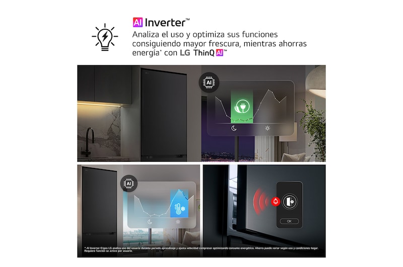 Mayor frescura mientras ahorras energía con LG ThinQ™