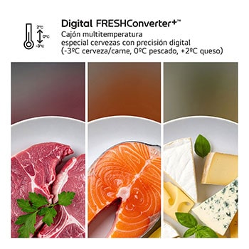 Adapta la temperatura para cada tipo de alimento con precisión