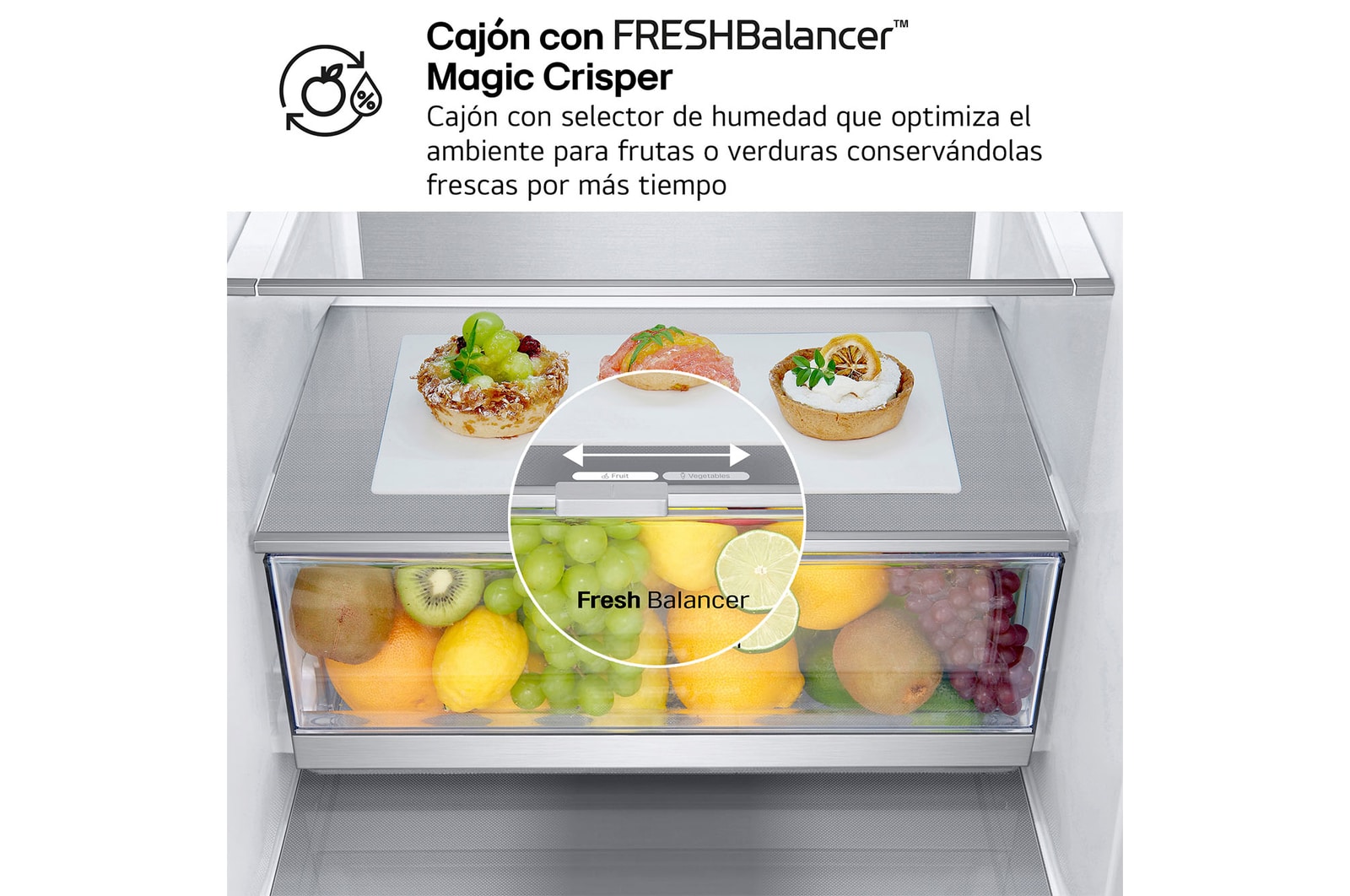 Frigorífico Combi Door Cooling+, 1,86m, Clasificación D, capacidad de 374l, inox antihuellas. Serie 700