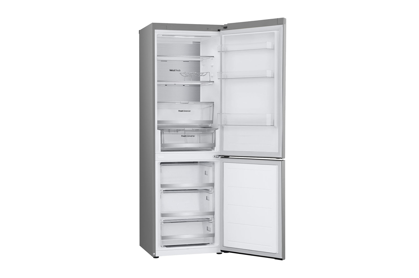 Frigorífico Combi Door Cooling+, 1,86m, Clasificación D, capacidad de 374l, inox antihuellas. Serie 700