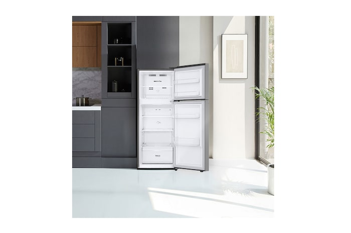 LG Frigorífico Dos Puertas | LG GTBV22PYNJ, Total No Frost, 1,45m, Clasificación E, Inox antihuellas, GTBV22PYNJ