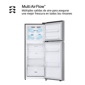 LG Frigorífico Dos Puertas | LG GTBV22PYNJ, Total No Frost, 1,45m, Clasificación E, Inox antihuellas, GTBV22PYNJ