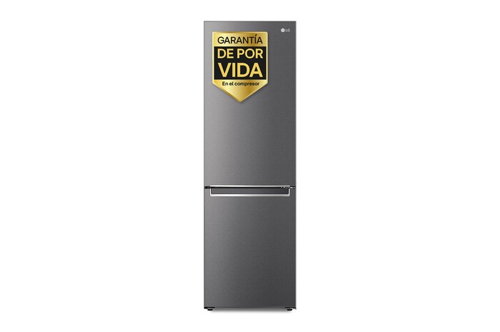 LG Frigorífico Combi, 1,86m, Clasificación E, capacidad de 374l, Inox Grafito Antihuellas, serie 3, GBP31DSLZN