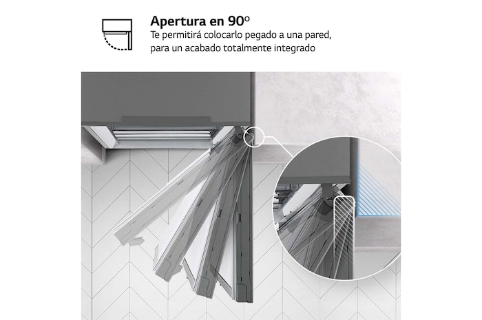 LG Frigorífico Combi, 1,86m, Clasificación E, capacidad de 374l, Inox Grafito Antihuellas, serie 3, GBP31DSLZN