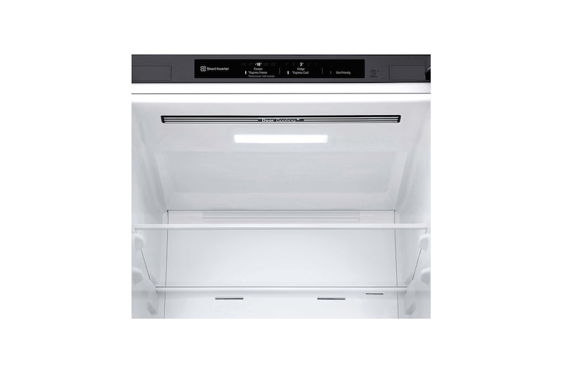 LG Frigorífico Combi, 1,86m, Clasificación E, capacidad de 374l, Inox Grafito Antihuellas, serie 3, GBP31DSLZN