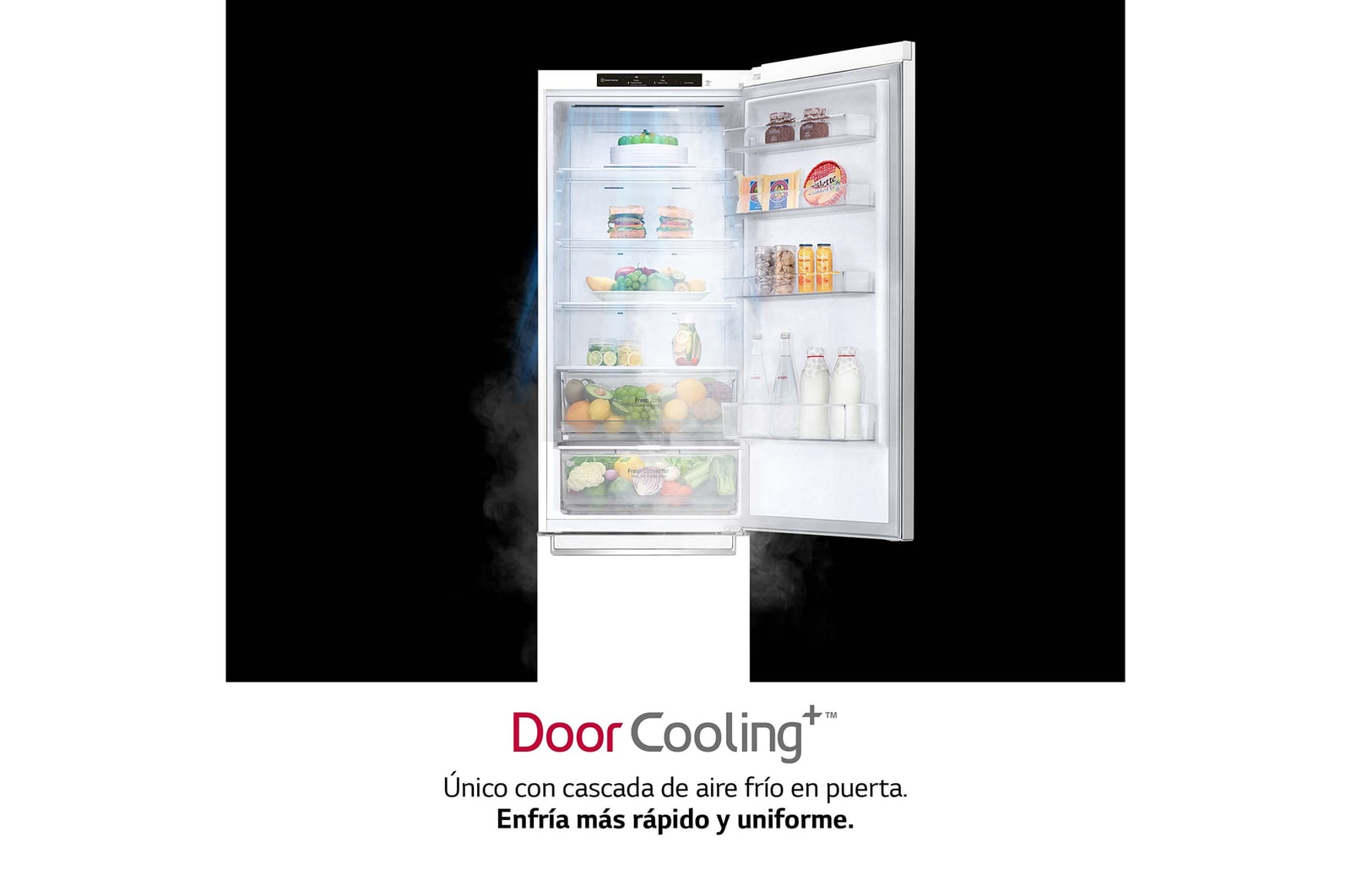 LG Outlet Frigorífico Combi Door Cooling+, 2m, Clasificación C, capacidad de 419l, Blanco, serie P-600, GBP62SWNCN1.OUTLET