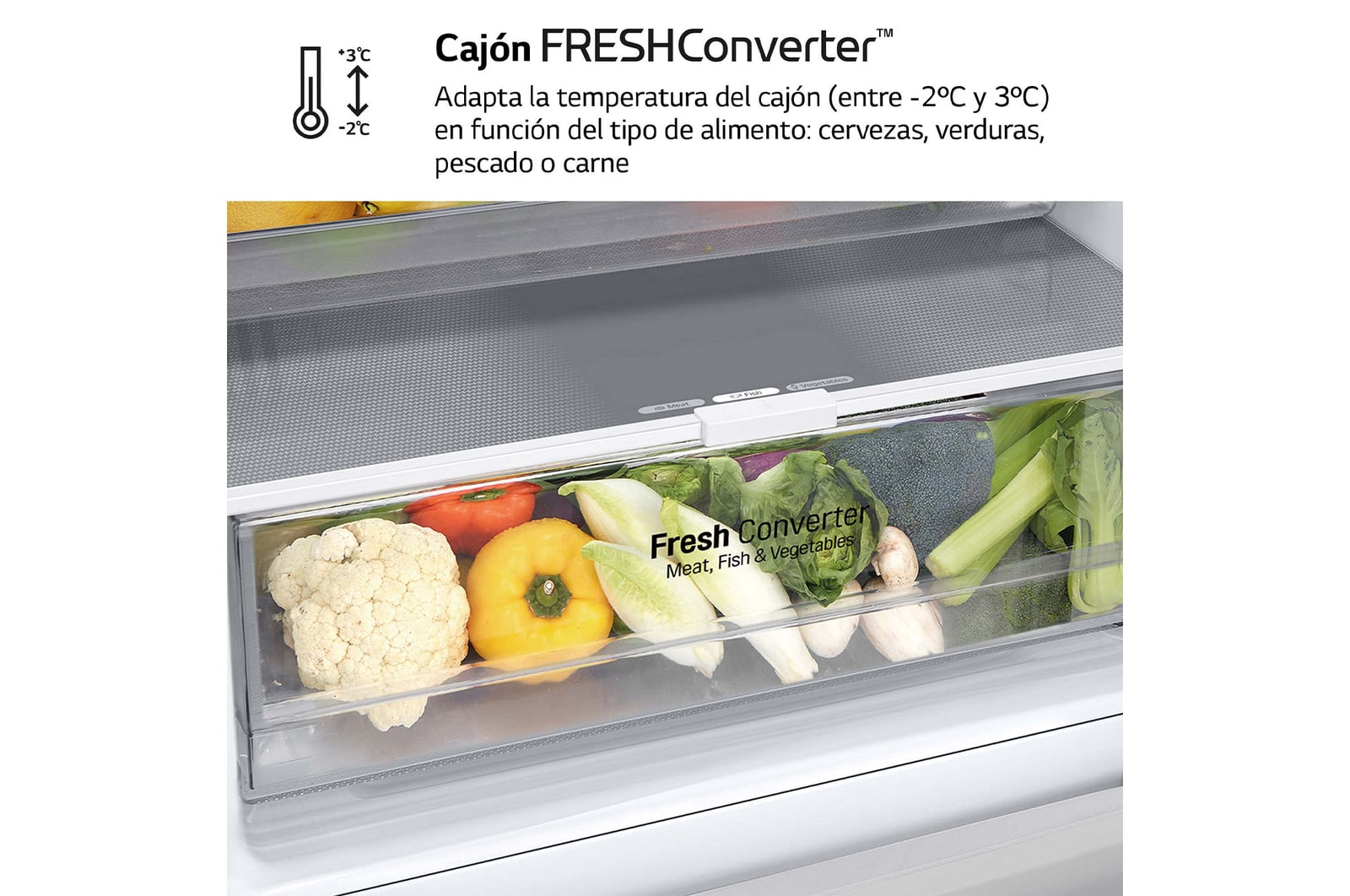 LG Frigorífico Combi Door Cooling+, 2m, Clasificación D, capacidad de 419l, Blanco, serie P-600, GBP62SWNGN