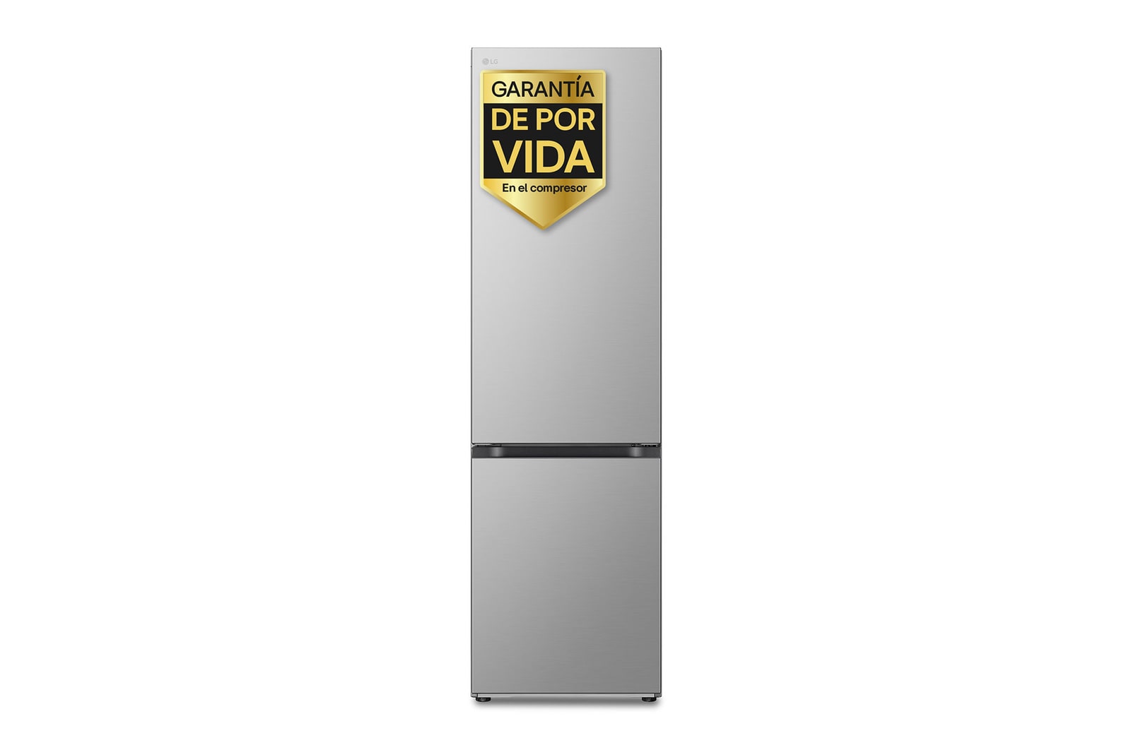 Vista frontal de Frigorífico Combi Door Cooling+, 2,03m, Clasificación E, capacidad de 419l, Inox antihuellas. Serie 500 GBV5250EPY