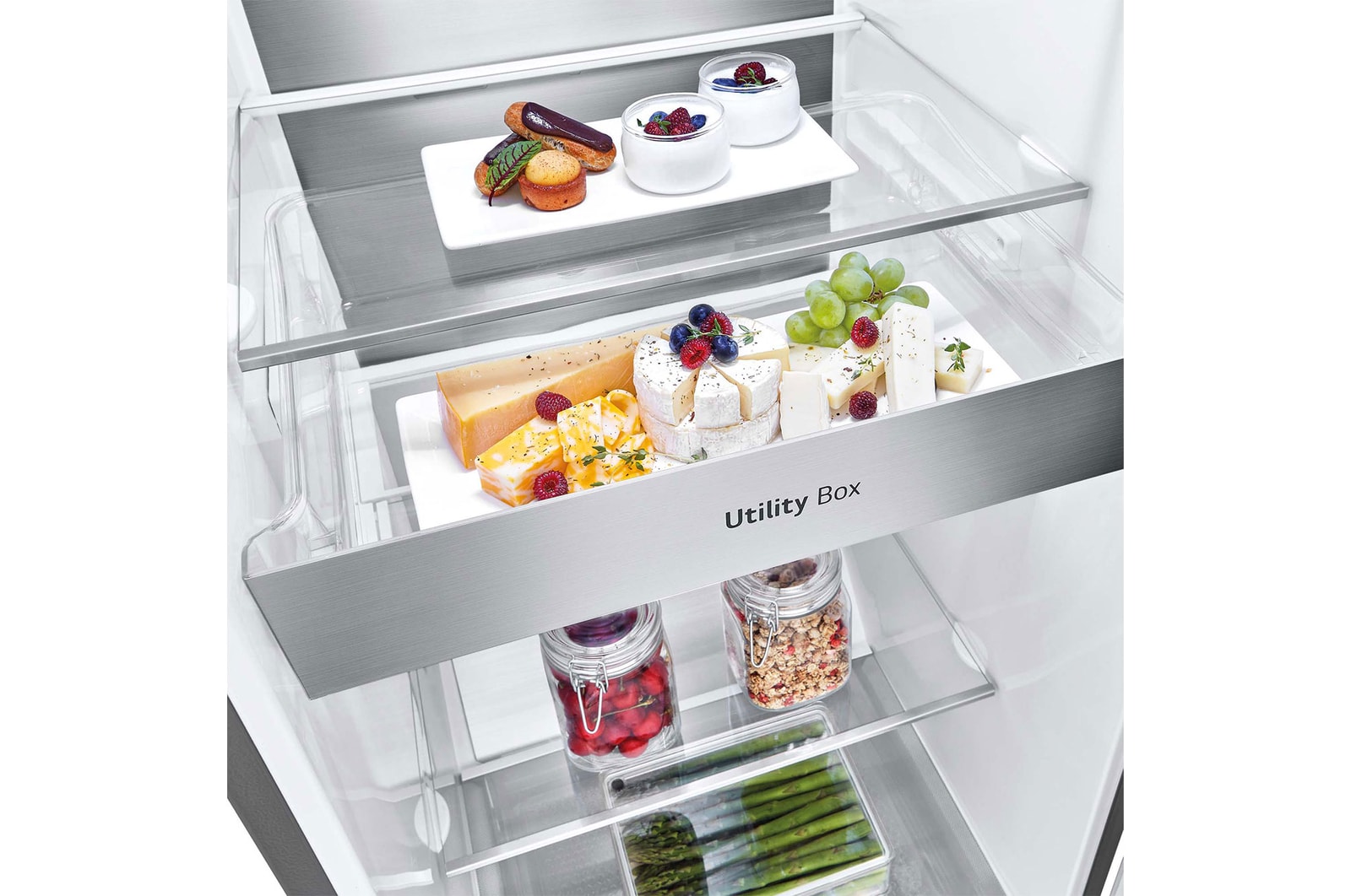 LG Frigorífico 1 puerta Door Cooling, Total No frost, Clasificación D, 413L, Acero inoxidable texturizado, GLM71MBCSF