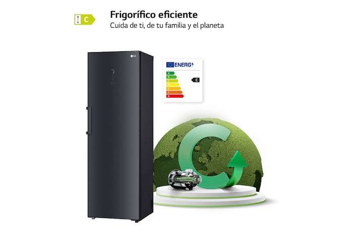 LG Outlet Frigorífico Clasificación C, 413L, Acero Negro-grisáceo mate antihuellas, GLM71MCCSX.OUTLET