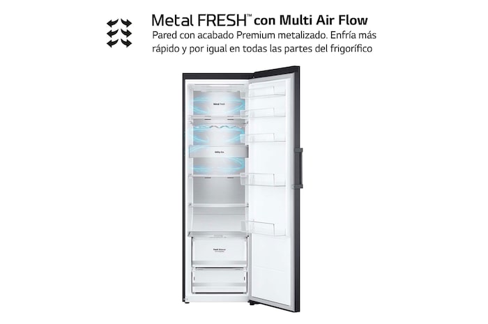 LG Outlet Frigorífico Clasificación C, 413L, Acero Negro-grisáceo mate antihuellas, GLM71MCCSX.OUTLET