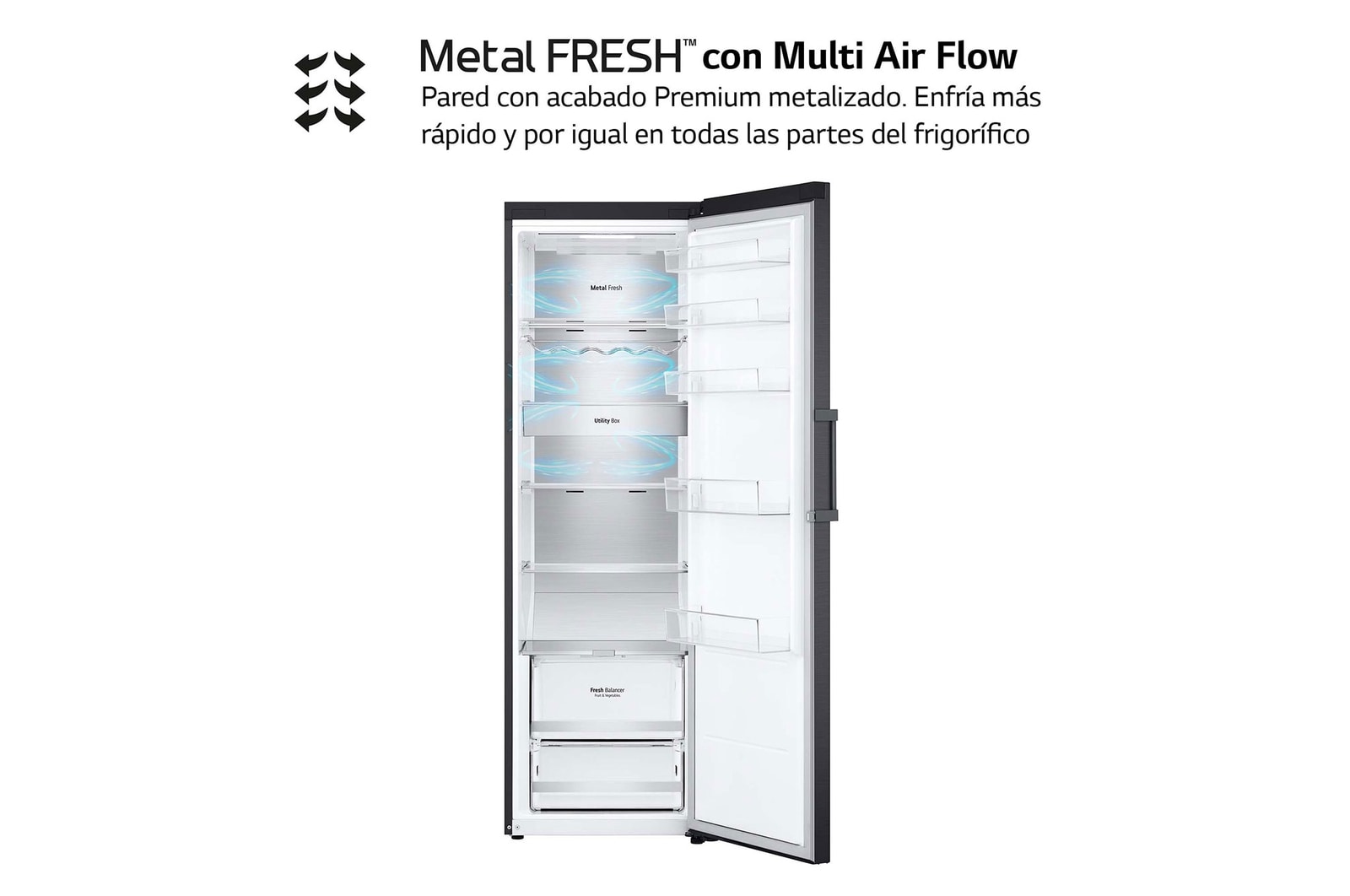 LG Outlet Frigorífico Clasificación C, 413L, Acero Negro-grisáceo mate antihuellas, GLM71MCCSX.OUTLET