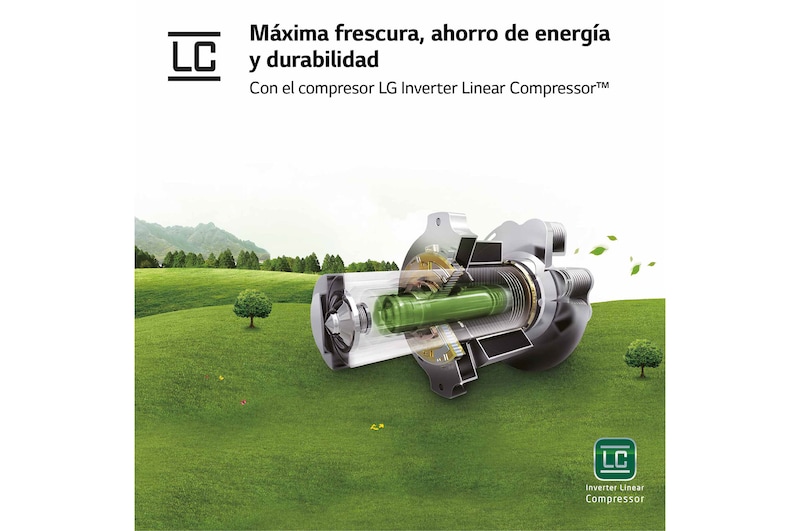 LG Outlet Frigorífico Clasificación C, 413L, Acero Negro-grisáceo mate antihuellas, GLM71MCCSX.OUTLET