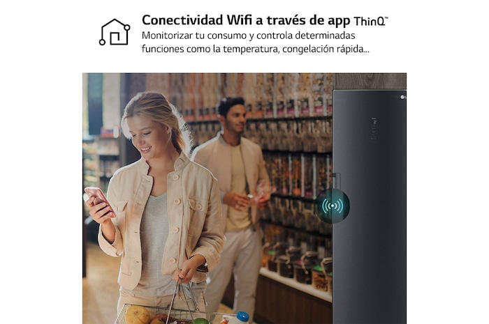 LG Outlet Frigorífico Clasificación C, 413L, Acero Negro-grisáceo mate antihuellas, GLM71MCCSX.OUTLET