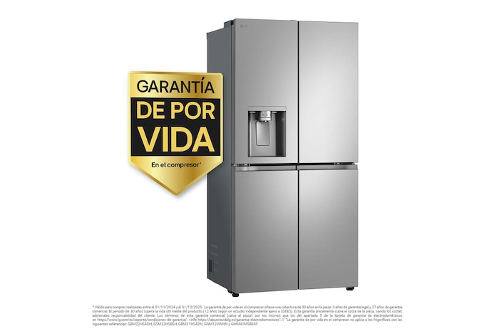 LG Outlet Frigorífico American Combi Ancho 83cm, Clasificación E, 508 L, Inox antihuellas, GML860PYFE.OUTLET