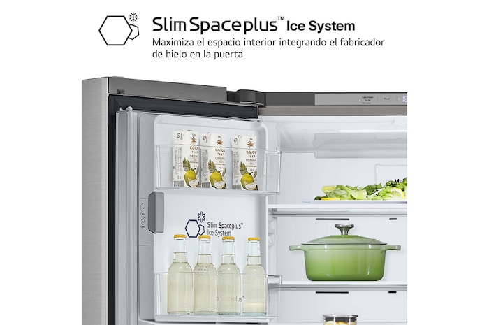 LG Outlet Frigorífico American Combi Ancho 83cm, Clasificación E, 508 L, Inox antihuellas, GML860PYFE.OUTLET