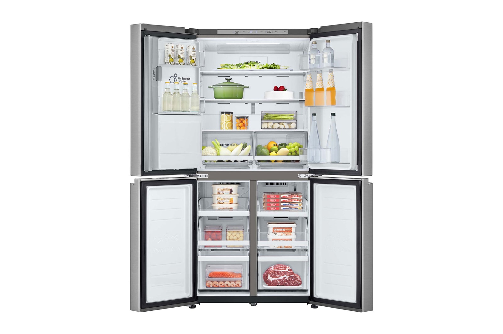 LG Outlet Frigorífico American Combi Ancho 83cm, Clasificación E, 508 L, Inox antihuellas, GML860PYFE.OUTLET
