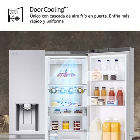 LG Outlet Frigorífico Side By side Serie 900, Sin toma de agua Acero texturizado antihuellas. C, 628 L, GSLE91MBAC.OUTLET