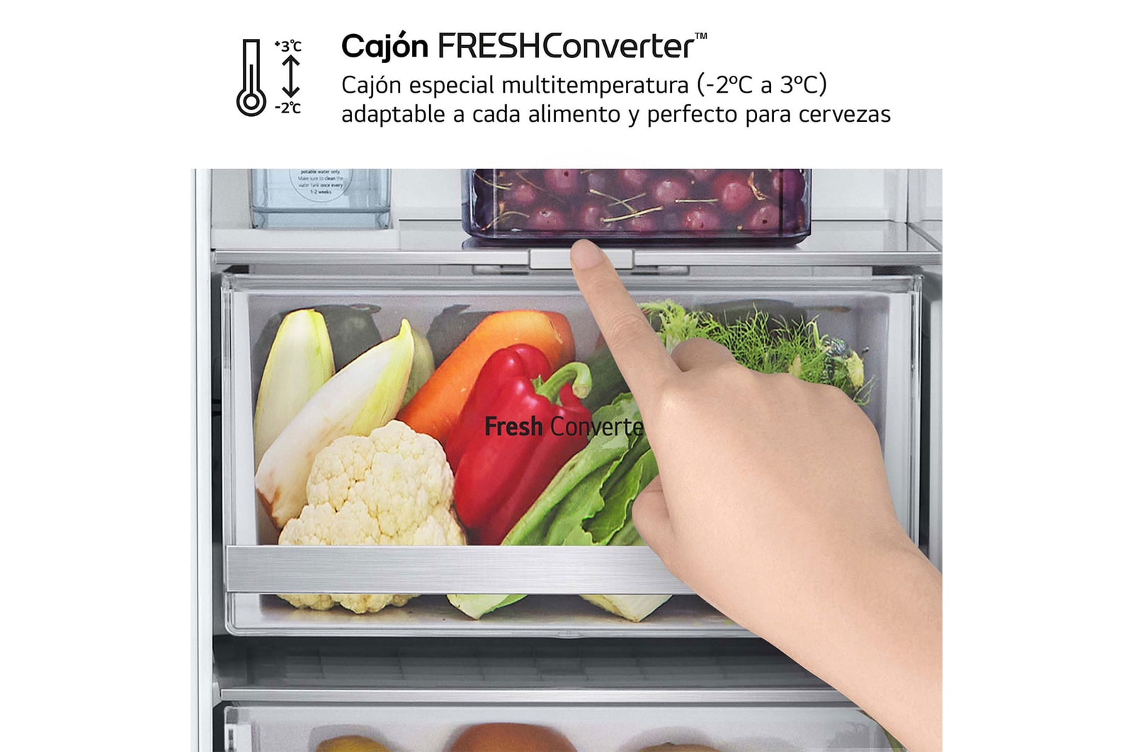 LG Frigorífico Side By side Serie 900, Sin toma de agua Acero texturizado antihuellas. C, 628 L, GSLE91MBAC.AMBQEUR