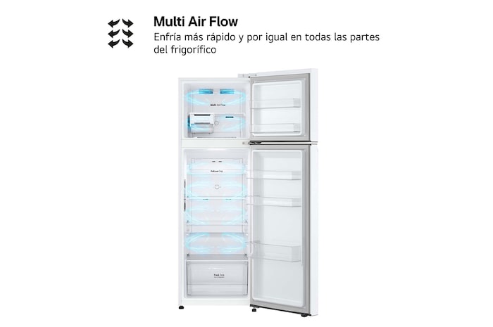 LG Outlet Frigorífico 2 Puertas, Total No Frost, 1,68 m., 287 L., Clasificación E, GTBV20SWGKD.OUTLET