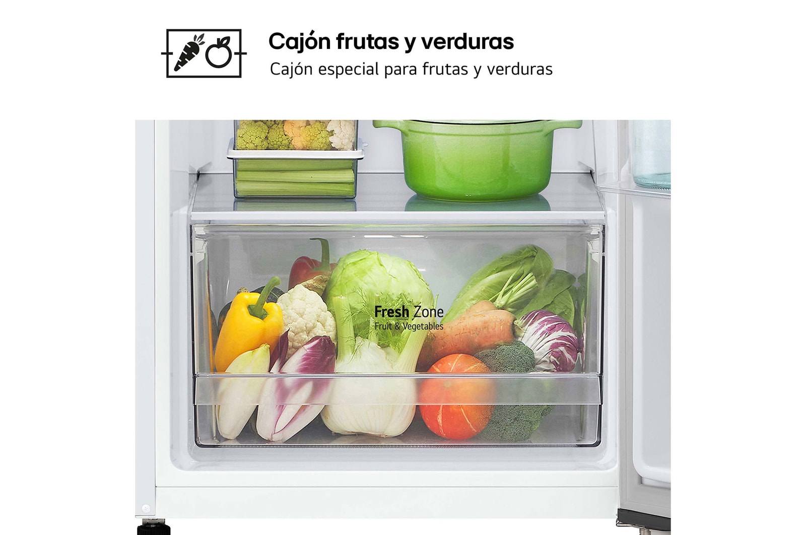 LG Frigorifico de 2 Puertas, 287L, 1,68 m, Total No Frost - Blanco, GTBV20SWGKD