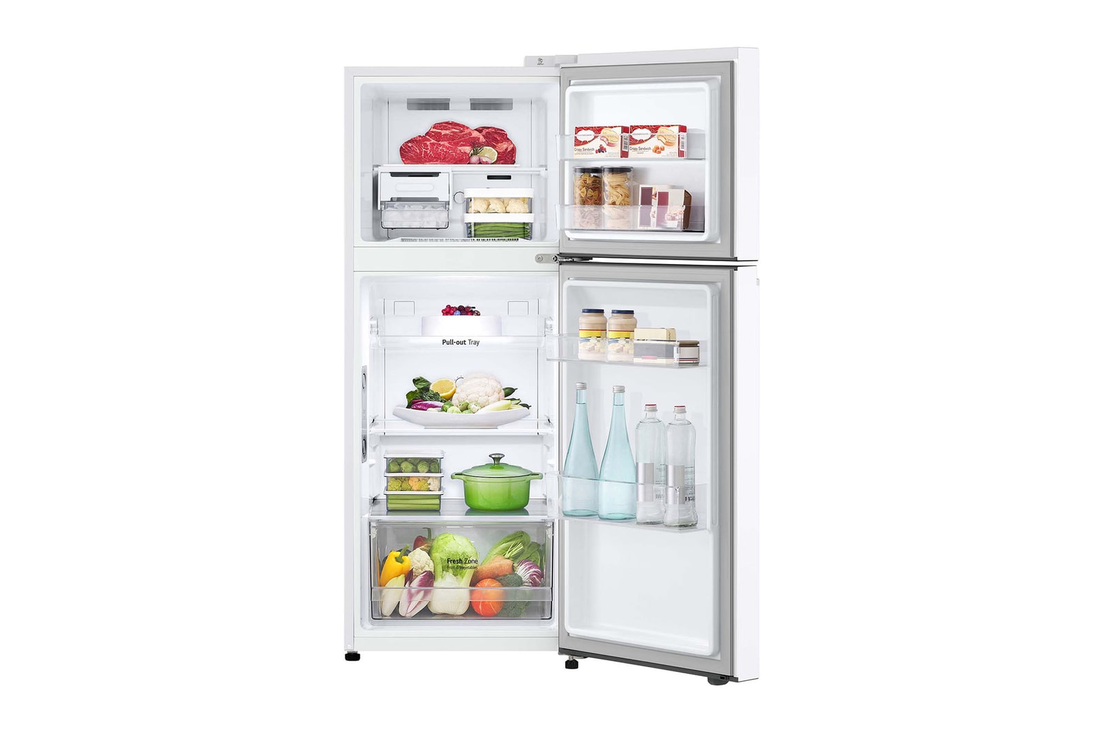 LG Frigorífico Dos Puertas 1,45m, Clasificación E, Total No Frost, Door Cooling - Blanco, GTBV22SWGKD