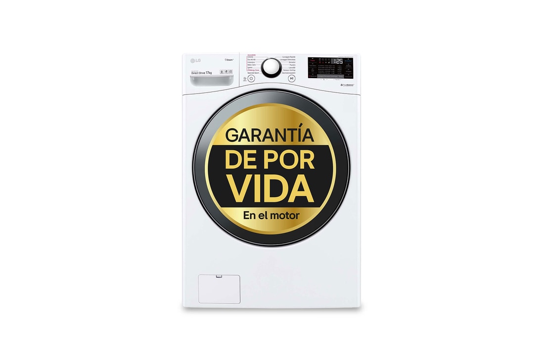 LG Lavadora LG F1P1CY2W, 17 kg, E, Blanco Marfil, 1100rpm, Serie XXL, F1P1CY2W