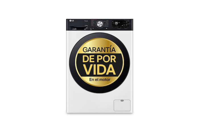 LG Lavasecadora inteligente AI Direct Drive<sup>TM</sup>, Turbowash 360º, Autodosificación 11/6kg, 1400rpm, Un 10% más eficiente que A(lavado) /D(secado) Blanca, Serie 750, F4DR7511AGW