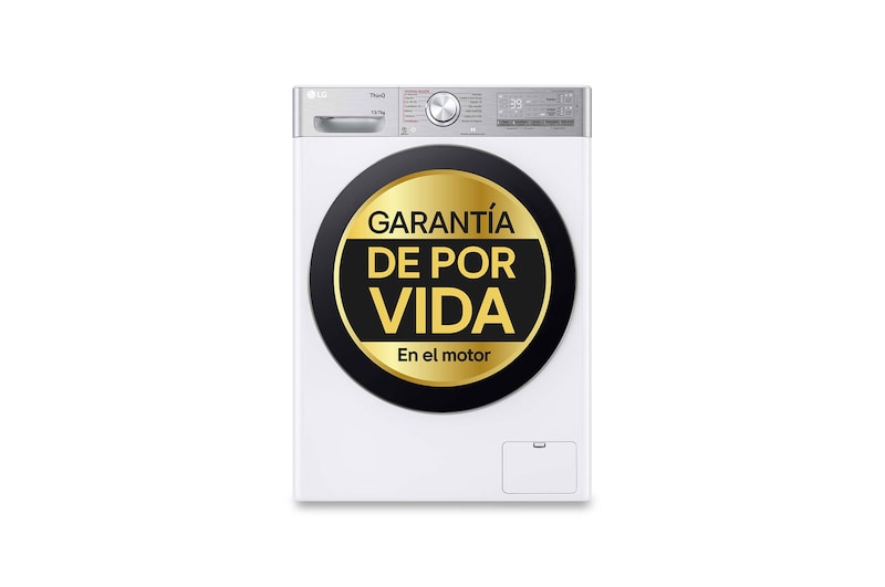 Vista frontal de Lavasecadora inteligente AI Direct Drive™, Turbowash 360º, Autodosificación 13/7kg, 1400rpm, Un 10% más eficiente que A(lavado) /D(secado) Blanca, Serie 950, F4DR9513A2W