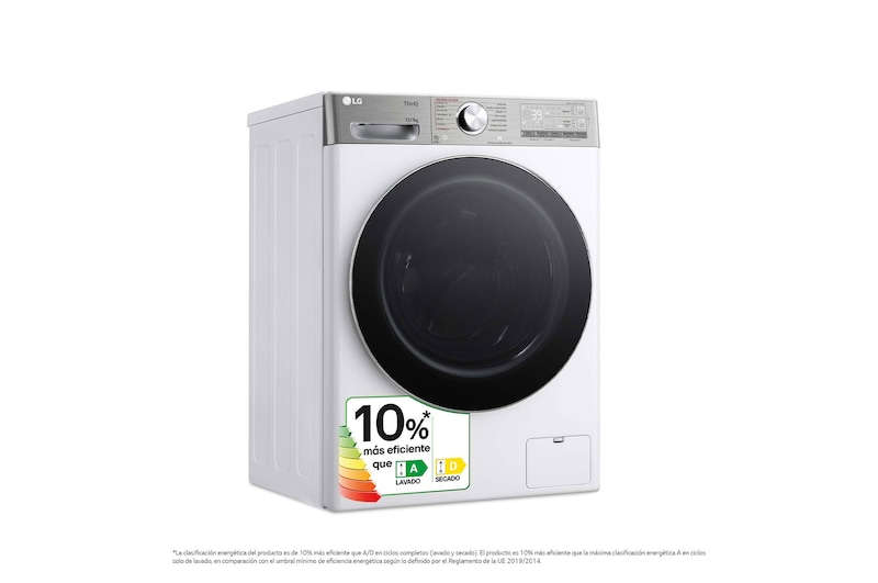 LG Lavasecadora inteligente AI Direct Drive™, Turbowash 360º, Autodosificación 13/7kg, 1400rpm, Un 10% más eficiente que A(lavado) /D(secado) Blanca, Serie 950, F4DR9513A2W