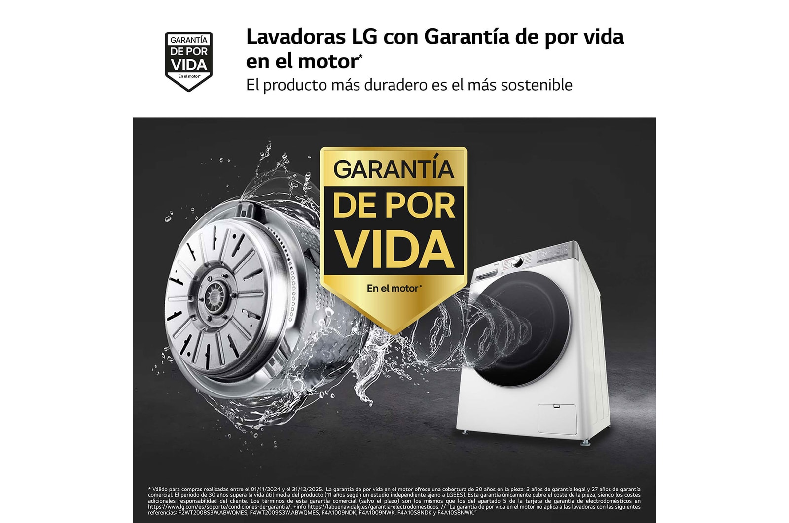 LG Lavasecadora inteligente AI Direct Drive™, Turbowash 360º, Autodosificación 13/7kg, 1400rpm, Un 10% más eficiente que A(lavado) /D(secado) Blanca, Serie 950, F4DR9513A2W