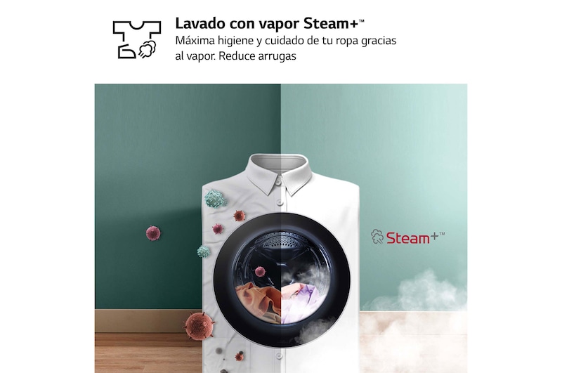 LG Lavasecadora inteligente AI Direct Drive™, Turbowash 360º, Autodosificación 13/7kg, 1400rpm, Un 10% más eficiente que A(lavado) /D(secado) Blanca, Serie 950, F4DR9513A2W