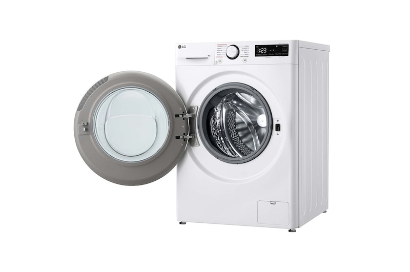 LG Lavadora inteligente AI Direct Drive. TurboWash 360º, Vapor, 9kg , 1400rpm Un 10% más eficiente que A, Serie 600, F4WR6009A0W
