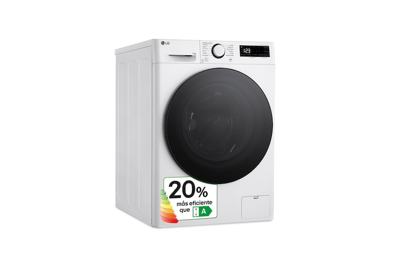 LG Lavadora inteligente AI Direct Drive. TurboWash 360º, Vapor, 13kg , 1400rpm Un 10% más eficiente que A, Serie 600, F4WR6013AGW