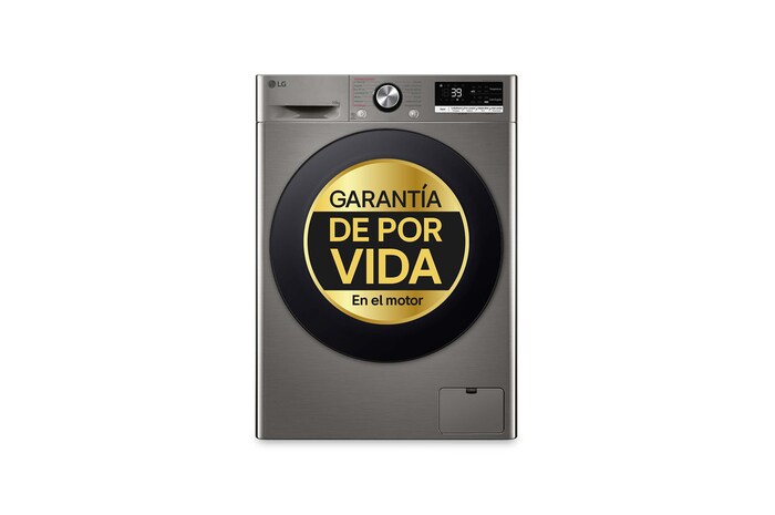 Vista frontal de Lavadora inteligente AI Direct Drive. TurboWash 360º, Vapor+,  10kg ,  1400rpm Un 10% más eficiente que A, Serie 700, F4WR7010AGS