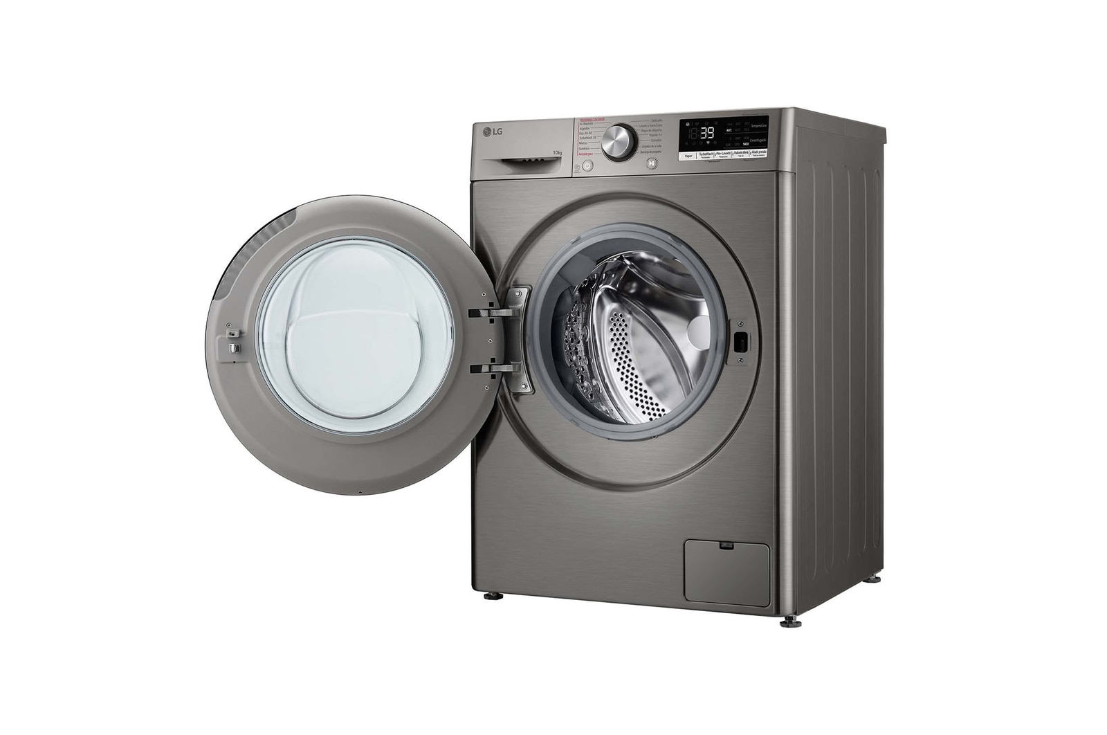 LG Lavadora inteligente AI Direct Drive. TurboWash 360º, Vapor+, 10kg , 1400rpm Un 10% más eficiente que A, Serie 700, F4WR7010AGS.OBSEXC