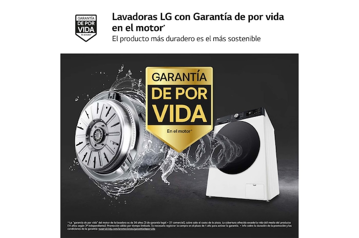 LG Lavadora 11kg , 1400rpm Un 10% más eficiente que A, TurboWash 360º- Dosificador automático detergente, F4WR7511AGH