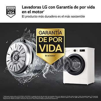 LG Lavasecadora Inverter | LG W4X1095NWK, Direct Drive, 6 Motion, 9/5kg, 1400rpm, Serie 140, Clasificación A (Lavado) / E (Secado), Blanca, W4X1095NWK