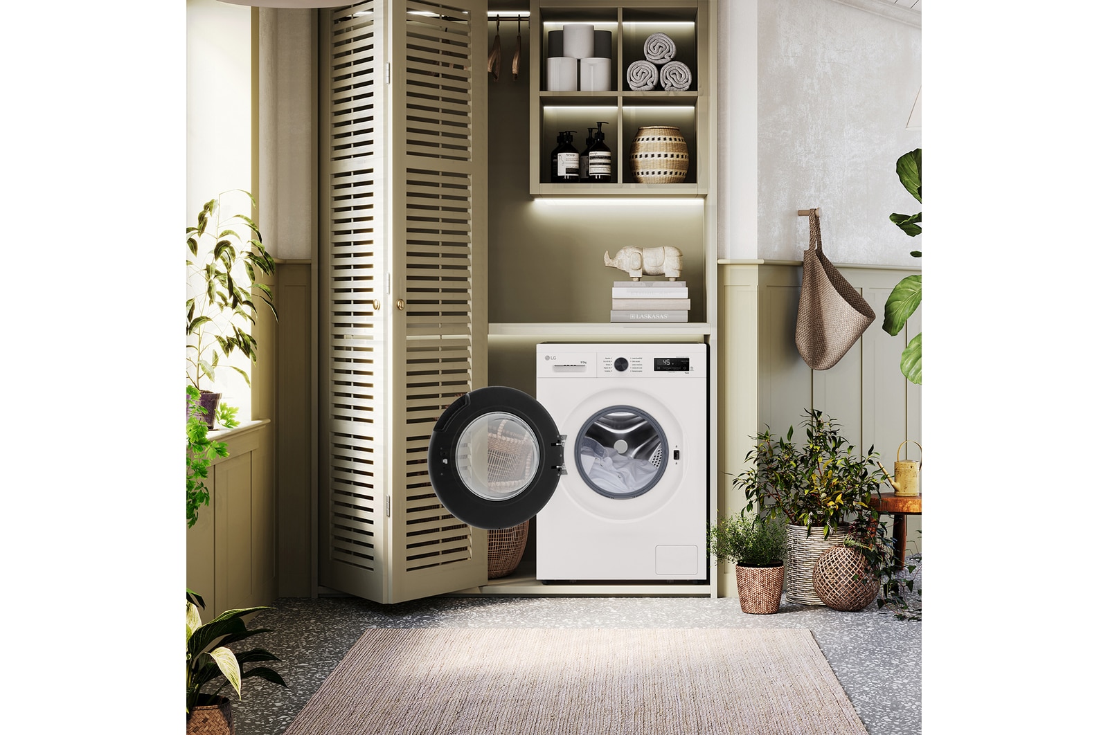 LG Lavasecadora Inverter | LG W4X1095NWK, Direct Drive, 6 Motion, 9/5kg, 1400rpm, Serie 140, Clasificación A (Lavado) / E (Secado), Blanca, W4X1095NWK