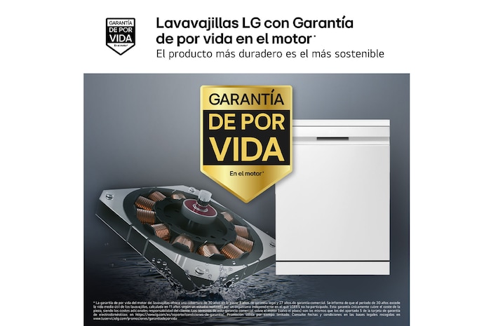 LG Lavavajillas Integrable, LG QuadWashᵀᴹ Steam, A, con lavado a vapor y tercera bandeja, DB375TXS