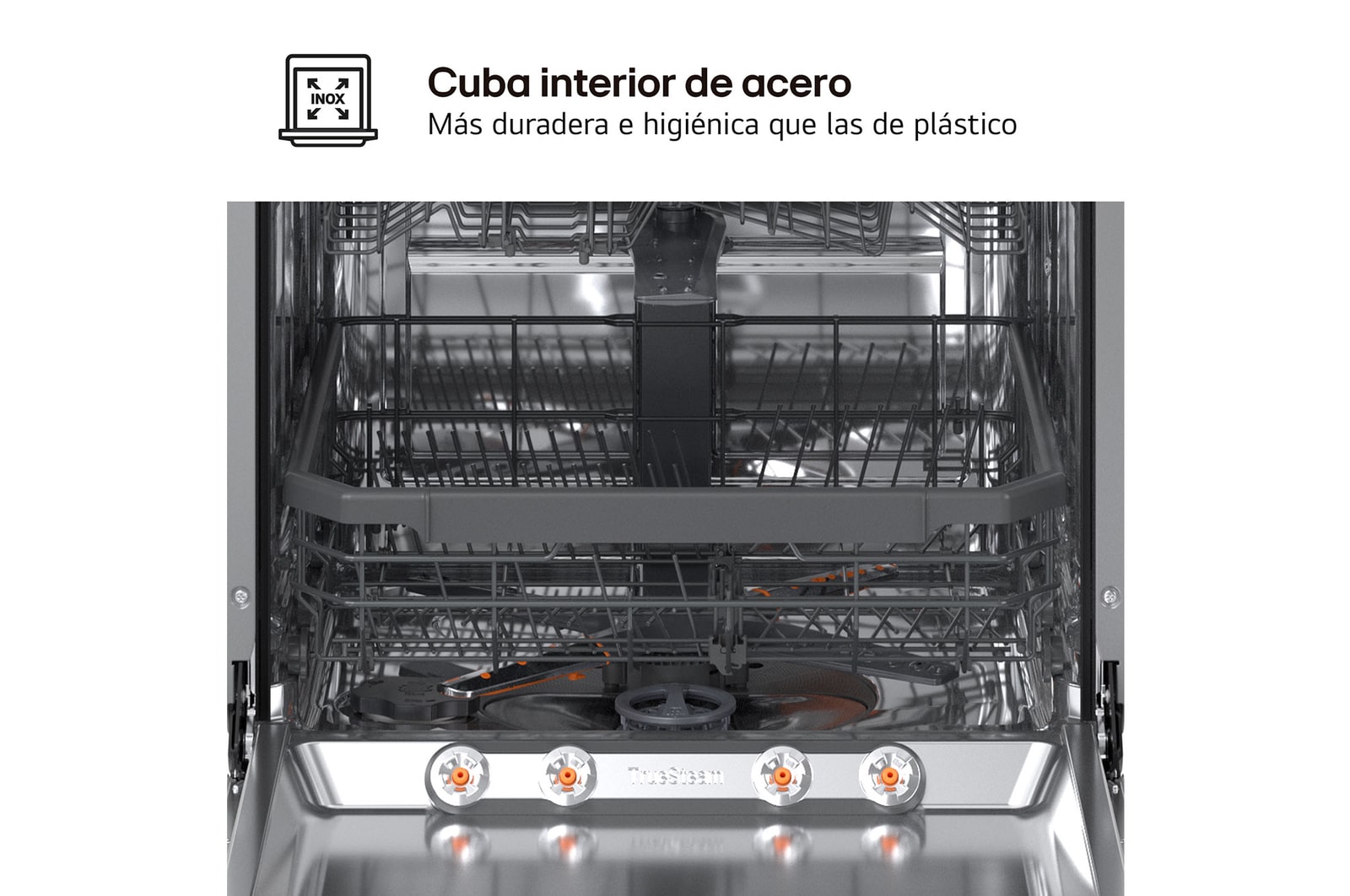 LG Lavavajillas Integrable, LG QuadWashᵀᴹ Steam, A, con lavado a vapor y tercera bandeja, DB375TXS