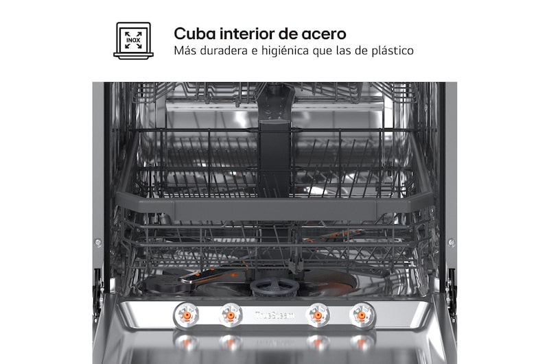 LG Lavavajillas Integrable, LG QuadWashᵀᴹ Steam, A, con lavado a vapor y tercera bandeja, DB375TXS
