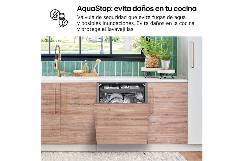 LG Lavavajillas Integrable, LG QuadWashᵀᴹ Steam, A, con lavado a vapor y tercera bandeja, DB375TXS