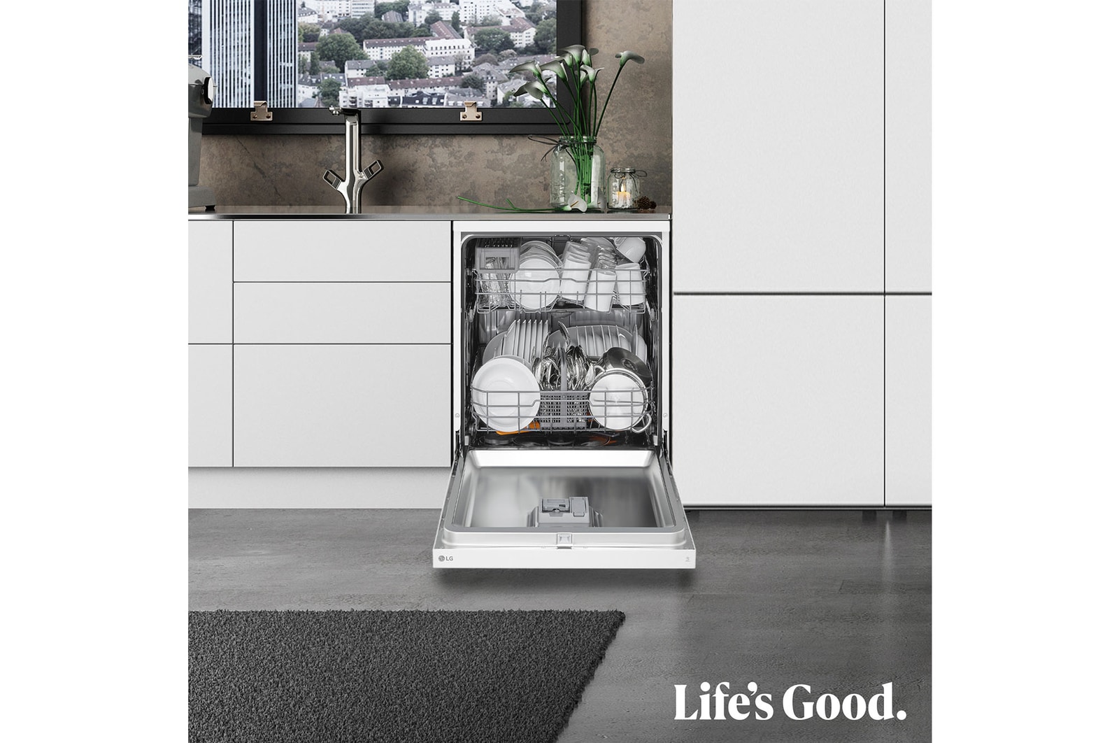 LG Outlet Lavavajillas LG QuadWashTM, Blanco , D, DF142FW.OUTLET