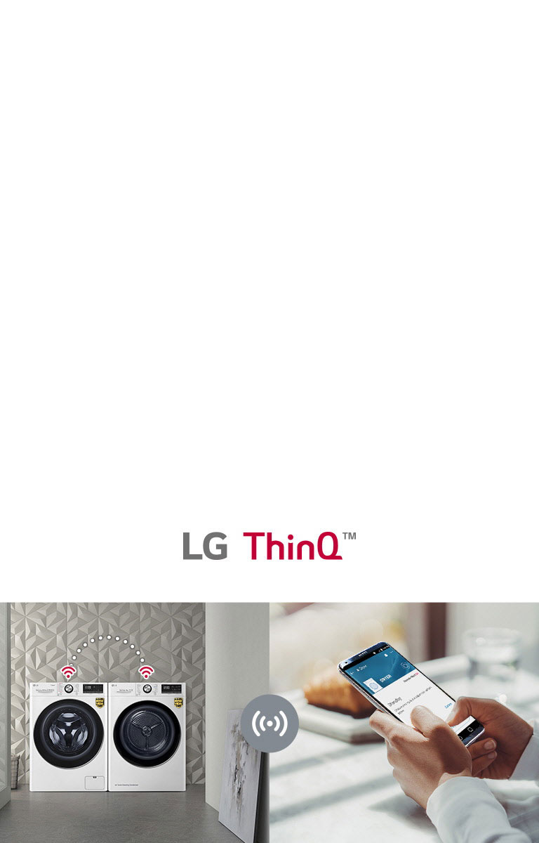 Lavadora y secadora conectadas cuidando de tu ropa