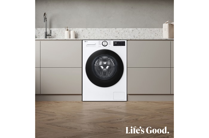 Rear view of LG washer dryer combo